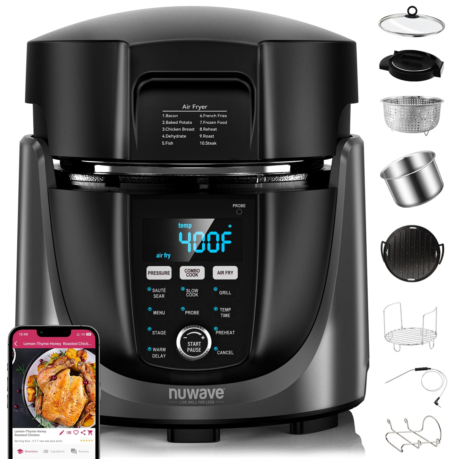 Air Fryer & Pressure Cooker Combo
